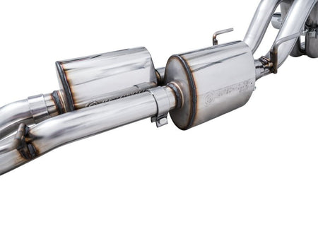 AWE 16 - 22 Toyota Tacoma 0FG Catback Exhaust w/ BashGuard - Dual Diamond Black Tips - CPC Performance