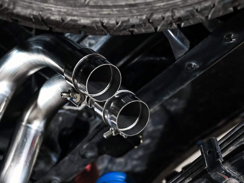 AWE 16 - 22 Toyota Tacoma 0FG Catback Exhaust w/ BashGuard - Dual Diamond Black Tips - CPC Performance