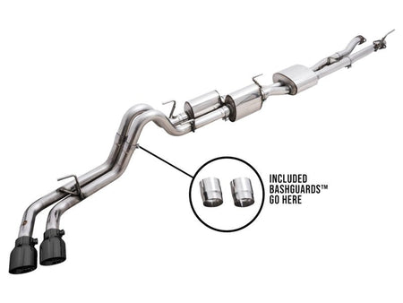AWE 16 - 22 Toyota Tacoma 0FG Catback Exhaust w/ BashGuard - Dual Diamond Black Tips - CPC Performance