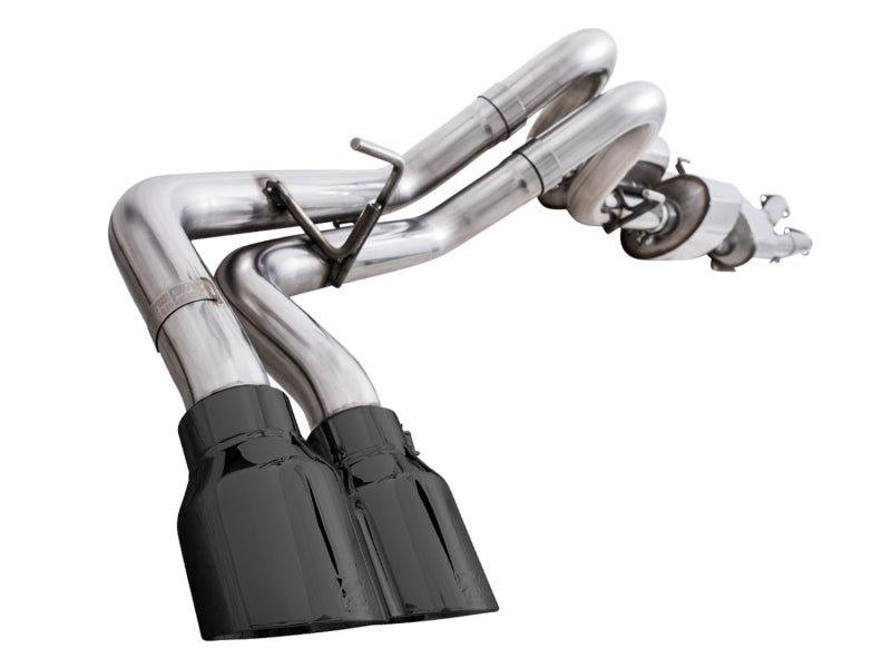 AWE 16 - 22 Toyota Tacoma 0FG Catback Exhaust w/ BashGuard - Dual Diamond Black Tips - CPC Performance