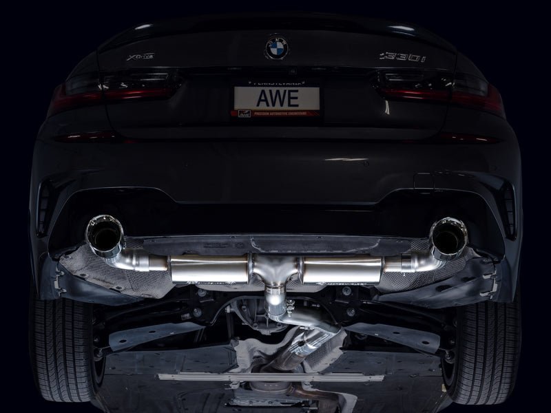 AWE 19 - 23 BMW 330i / 21 - 23 BMW 430i Base G2X Touring Axle Back Exhaust - Chrome Silver - CPC Performance