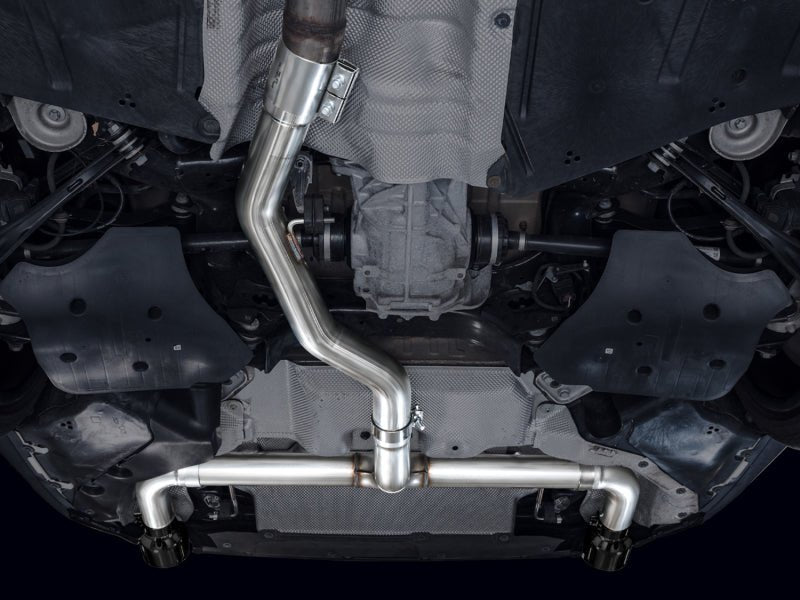 AWE 19 - 23 BMW 330i / 21 - 23 BMW 430i Base G2X Track Edition Axle Back Exhaust - Diamond Black - CPC Performance