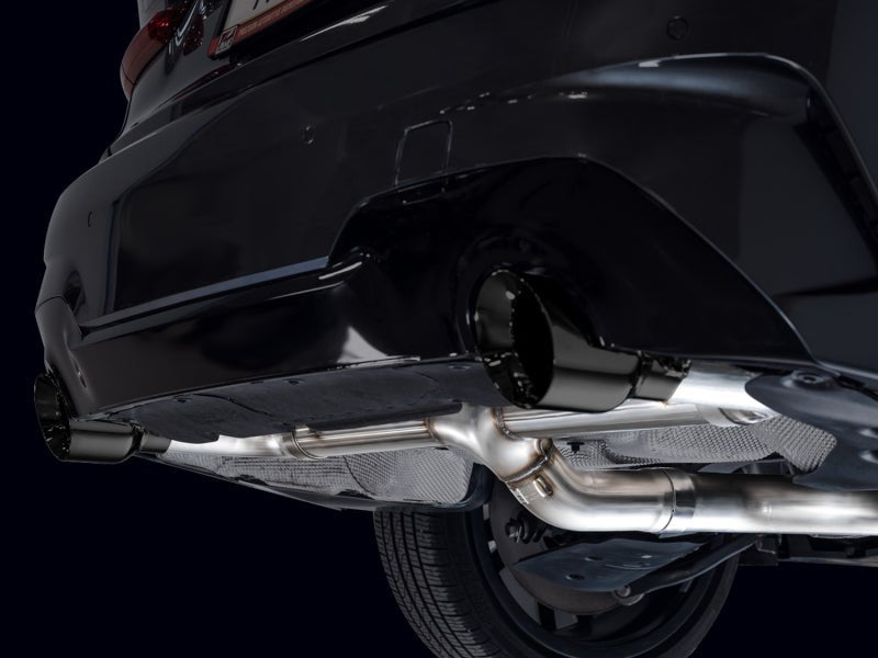 AWE 19 - 23 BMW 330i / 21 - 23 BMW 430i Base G2X Track Edition Axle Back Exhaust - Diamond Black - CPC Performance