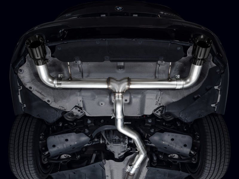 AWE 19 - 23 BMW 330i / 21 - 23 BMW 430i Base G2X Track Edition Axle Back Exhaust - Diamond Black - CPC Performance