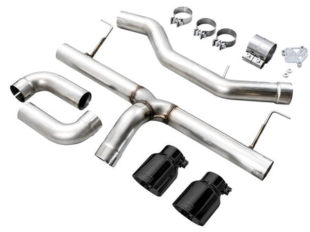 AWE 19 - 23 BMW 330i / 21 - 23 BMW 430i Base G2X Track Edition Axle Back Exhaust - Diamond Black - CPC Performance