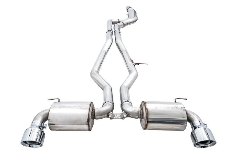 AWE 2020 Toyota Supra A90 Non - Resonated Touring Edition Exhaust - 5in Chrome Silver Tips - CPC Performance