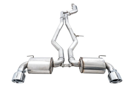 AWE 2020 Toyota Supra A90 Non - Resonated Touring Edition Exhaust - 5in Chrome Silver Tips - CPC Performance