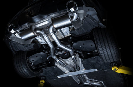 AWE 2020 Toyota Supra A90 Resonated Touring Edition Exhaust - 5in Chrome Silver Tips - CPC Performance