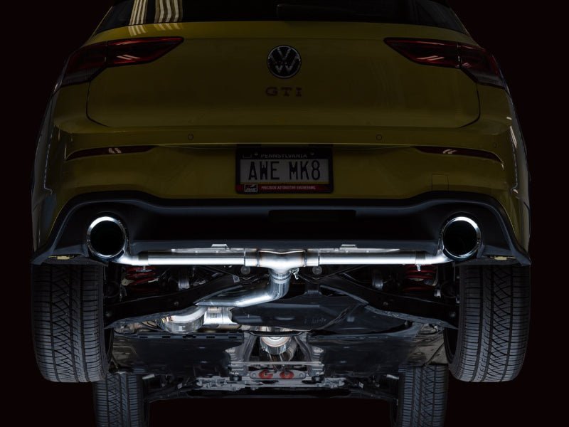 AWE 2022 VW GTI MK8 Touring Edition Exhaust - Chrome Silver Tips - CPC Performance