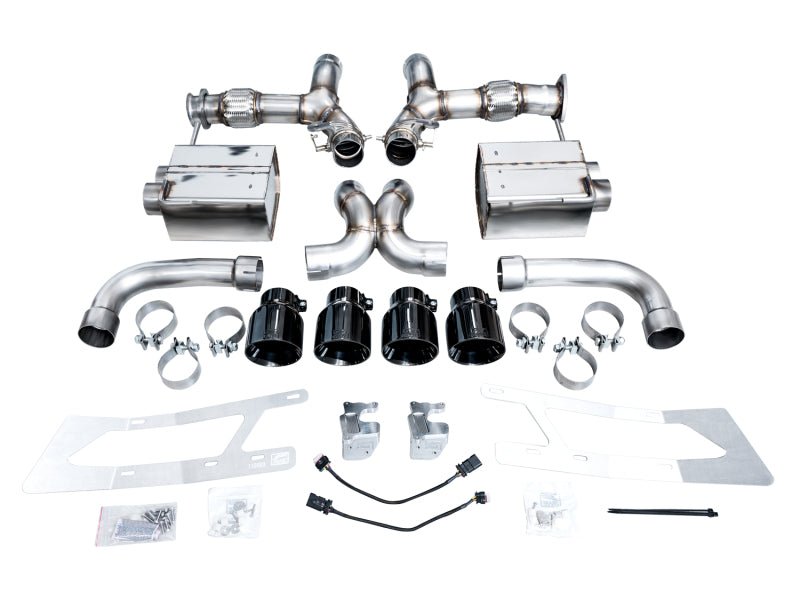 AWE 2023 C8 Corvette Z06 SwitchPath Cat - Back Exhaust - Diamond Black Tips - CPC Performance