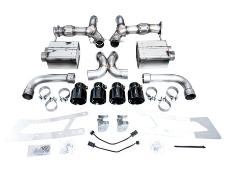 AWE 2023 C8 Corvette Z06 SwitchPath Cat - Back Exhaust - Diamond Black Tips - CPC Performance