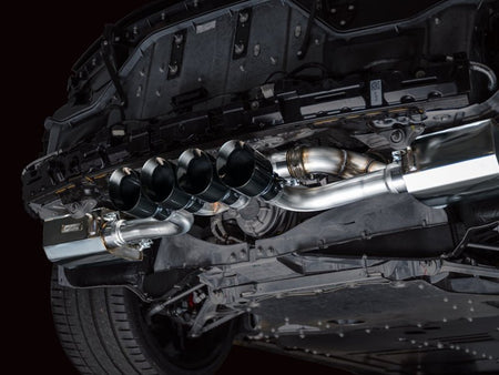 AWE 2023 C8 Corvette Z06 SwitchPath Cat - Back Exhaust - Diamond Black Tips - CPC Performance