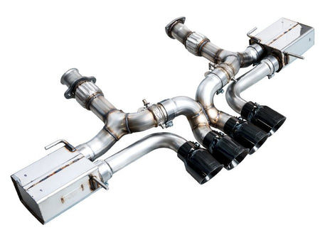 AWE 2023 C8 Corvette Z06 SwitchPath Cat - Back Exhaust - Diamond Black Tips - CPC Performance