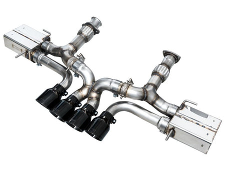 AWE 2023 C8 Corvette Z06 SwitchPath Cat - Back Exhaust - Diamond Black Tips - CPC Performance