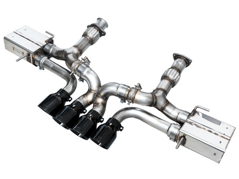 AWE 2023 C8 Corvette Z06 SwitchPath Cat - Back Exhaust - Diamond Black Tips - CPC Performance
