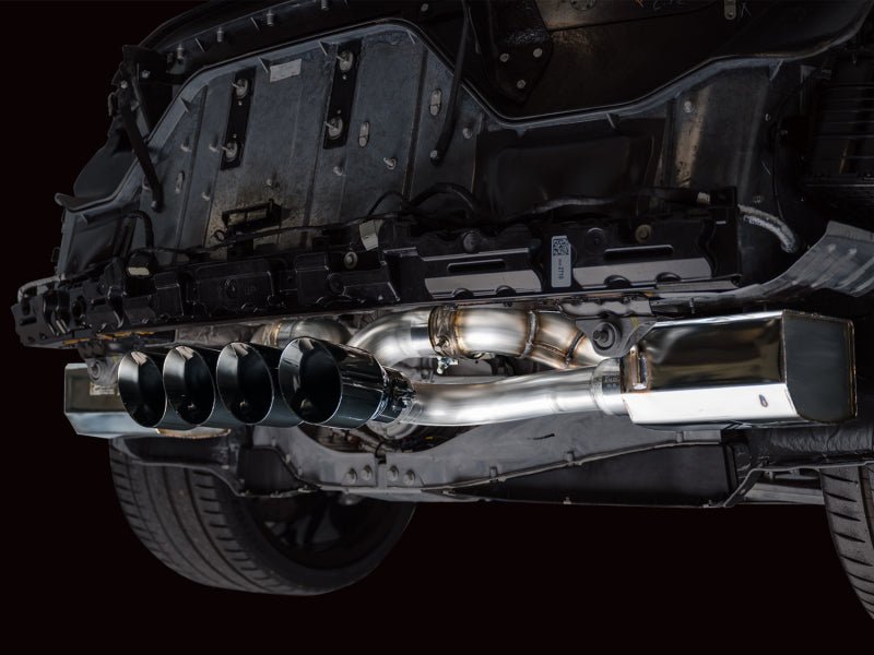 AWE 2023 C8 Corvette Z06 SwitchPath Cat - Back Exhaust - Diamond Black Tips - CPC Performance