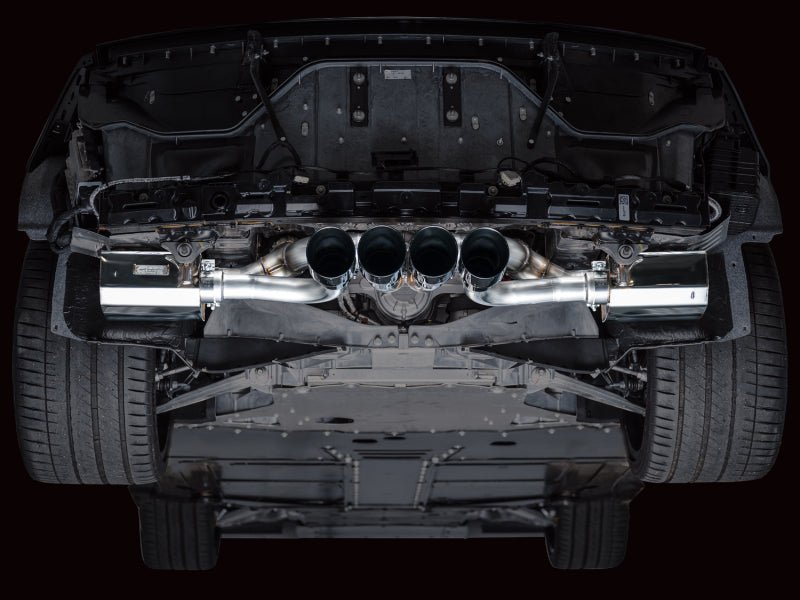 AWE 2023 C8 Corvette Z06 SwitchPath Cat - Back Exhaust - Diamond Black Tips - CPC Performance