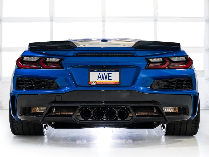 AWE 2023 C8 Corvette Z06 SwitchPath Cat - Back Exhaust - Diamond Black Tips - CPC Performance