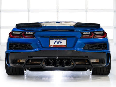 AWE 2023 C8 Corvette Z06 SwitchPath Cat - Back Exhaust - Diamond Black Tips - CPC Performance