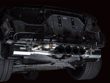 AWE 2023 C8 Corvette Z06 SwitchPath Cat - Back Exhaust - Diamond Black Tips - CPC Performance