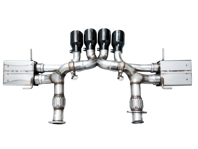 AWE 2023 C8 Corvette Z06 SwitchPath Cat - Back Exhaust - Diamond Black Tips - CPC Performance