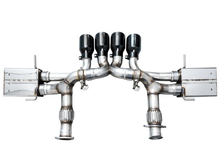 AWE 2023 C8 Corvette Z06 SwitchPath Cat - Back Exhaust - Diamond Black Tips - CPC Performance