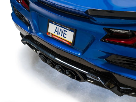 AWE 2023 C8 Corvette Z06 SwitchPath Cat - Back Exhaust - Diamond Black Tips - CPC Performance