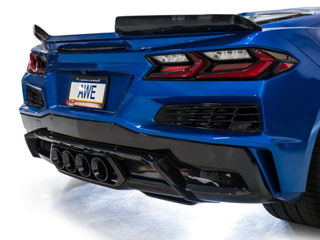 AWE 2023 C8 Corvette Z06 SwitchPath Cat - Back Exhaust - Diamond Black Tips - CPC Performance
