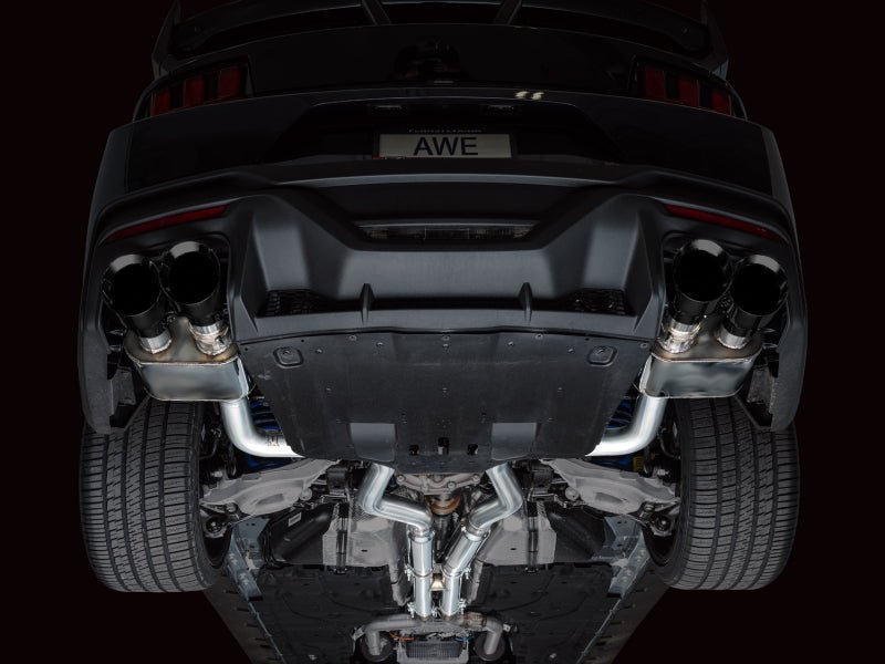 AWE 2024 Ford Mustang Dark Horse S650 RWD SwitchPath Catback Exhaust w/ Quad Diamond Black Tips - CPC Performance