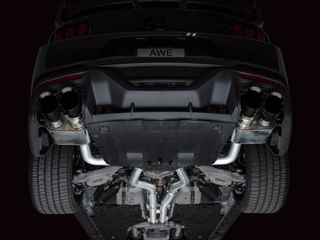 AWE 2024 Ford Mustang Dark Horse S650 RWD SwitchPath Catback Exhaust w/ Quad Diamond Black Tips - CPC Performance