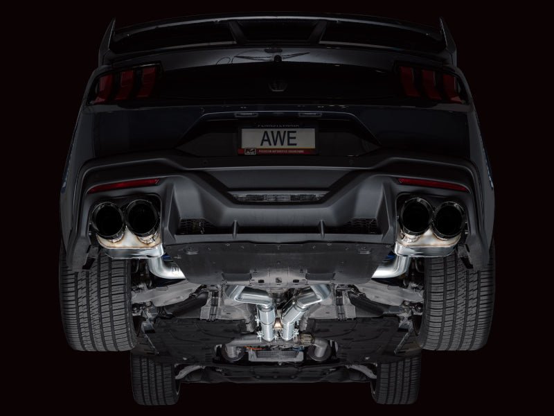 AWE 2024 Ford Mustang Dark Horse S650 RWD SwitchPath Catback Exhaust w/ Quad Diamond Black Tips - CPC Performance