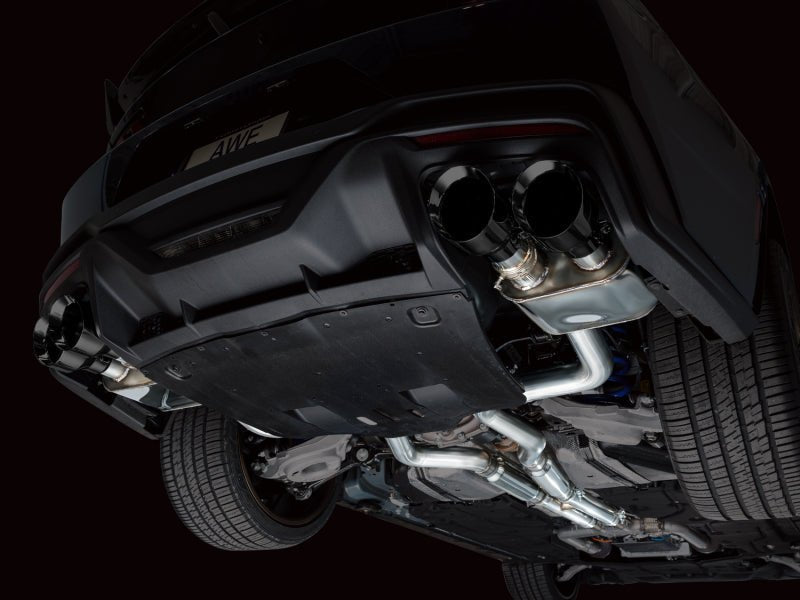 AWE 2024 Ford Mustang Dark Horse S650 RWD SwitchPath Catback Exhaust w/ Quad Diamond Black Tips - CPC Performance