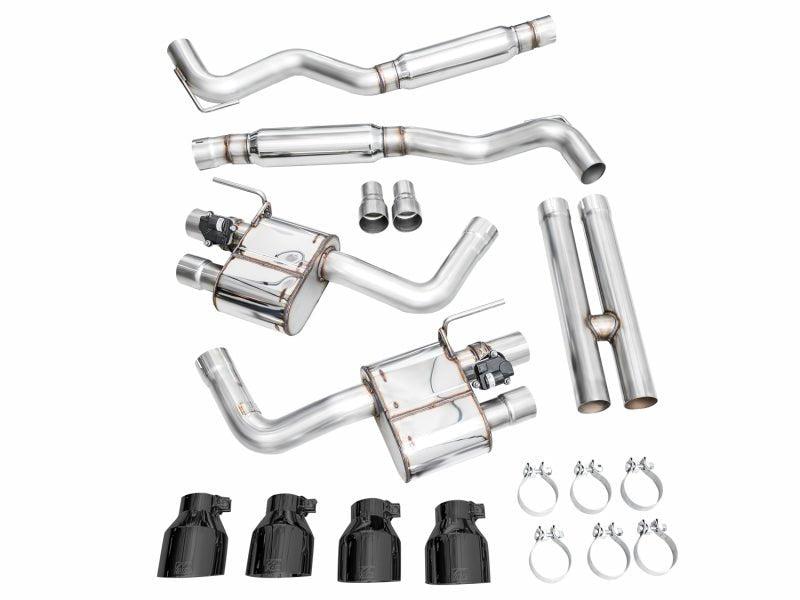 AWE 2024 Ford Mustang Dark Horse S650 RWD SwitchPath Catback Exhaust w/ Quad Diamond Black Tips - CPC Performance