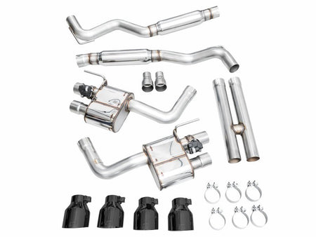 AWE 2024 Ford Mustang Dark Horse S650 RWD SwitchPath Catback Exhaust w/ Quad Diamond Black Tips - CPC Performance