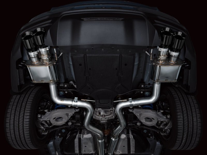 AWE 2024 Ford Mustang GT Fastback S650 RWD SwitchPath Catback Exhaust w/ Quad Diamond Black Tips - CPC Performance