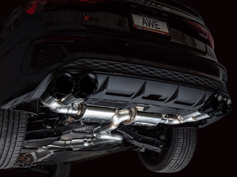 AWE 22 - 24 Audi 8Y S3 Touring Edition Exhaust - Diamond Black Tips - CPC Performance