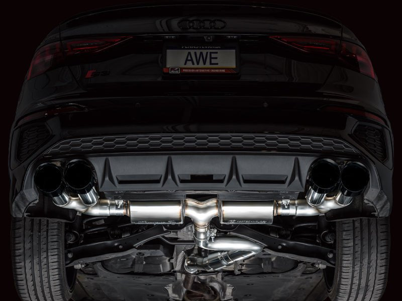 AWE 22 - 24 Audi 8Y S3 Touring Edition Exhaust - Diamond Black Tips - CPC Performance