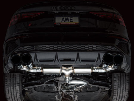 AWE 22 - 24 Audi 8Y S3 Touring Edition Exhaust - Diamond Black Tips - CPC Performance