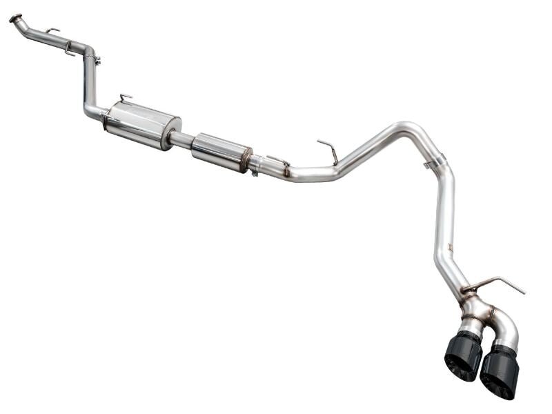 AWE Exhaust for 4th Gen Toyota Tacoma Dual Diamond Black Tips - CPC Performance