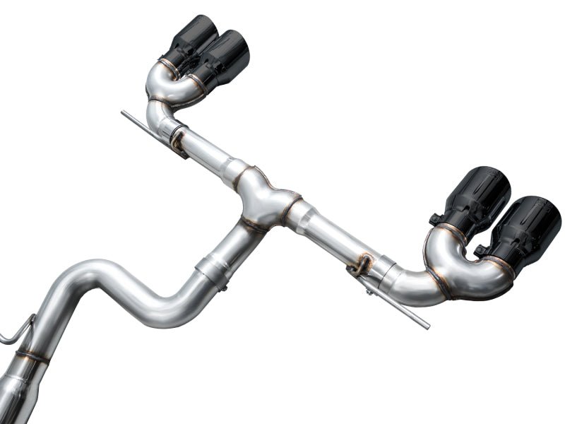 AWE MK8 Volkswagen Golf R 3in Track Edition Quad Exhaust - Diamond Black Tips - CPC Performance