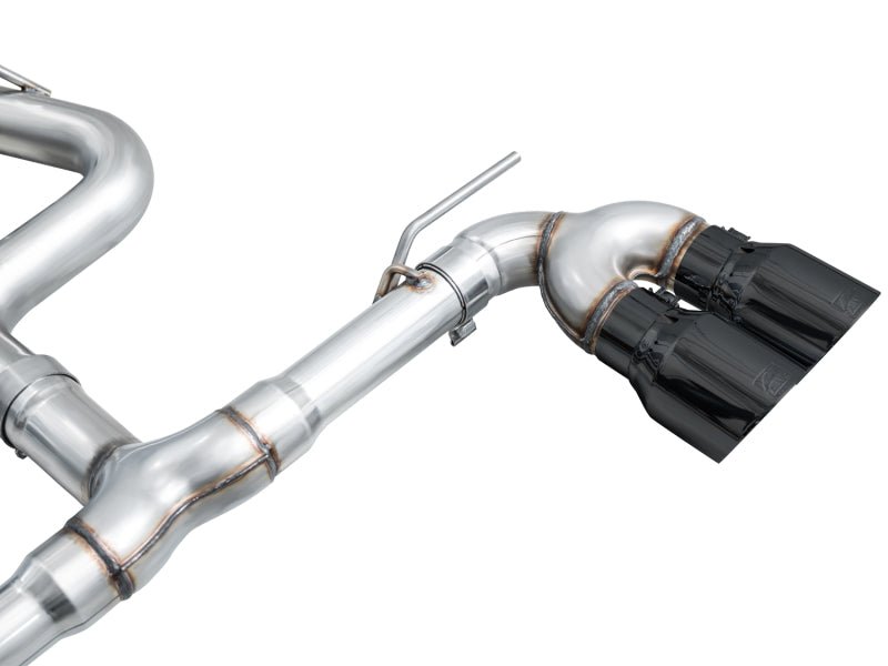 AWE MK8 Volkswagen Golf R 3in Track Edition Quad Exhaust - Diamond Black Tips - CPC Performance