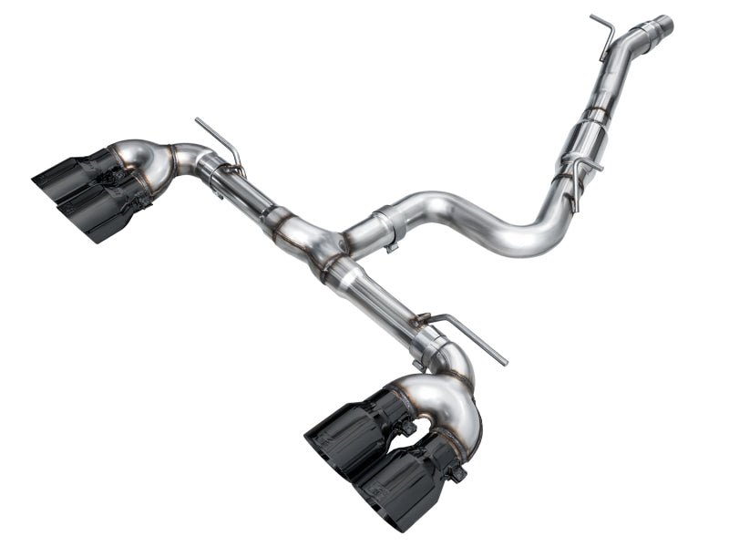 AWE MK8 Volkswagen Golf R 3in Track Edition Quad Exhaust - Diamond Black Tips - CPC Performance