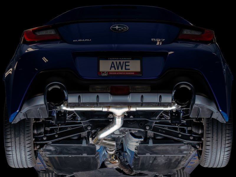 AWE Subaru BRZ / Toyota GR86 / Toyota 86 Track Edition Cat - Back Exhaust - Diamond Black Tips - CPC Performance