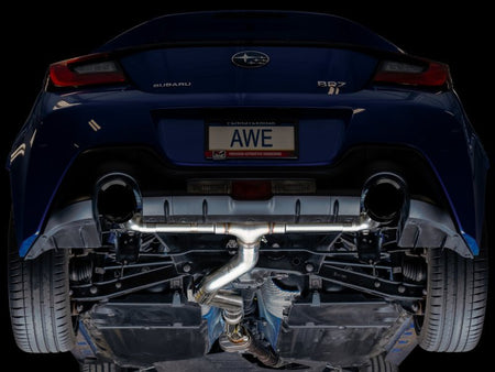 AWE Subaru BRZ / Toyota GR86 / Toyota 86 Track Edition Cat - Back Exhaust - Diamond Black Tips - CPC Performance