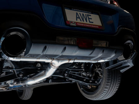 AWE Subaru BRZ / Toyota GR86 / Toyota 86 Track Edition Cat - Back Exhaust - Diamond Black Tips - CPC Performance