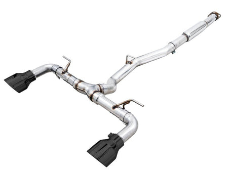 AWE Subaru BRZ / Toyota GR86 / Toyota 86 Track Edition Cat - Back Exhaust - Diamond Black Tips - CPC Performance