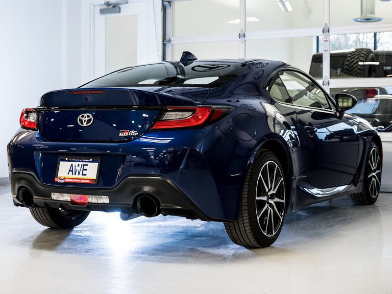 AWE Subaru BRZ / Toyota GR86 / Toyota 86 Track Edition Cat - Back Exhaust - Diamond Black Tips - CPC Performance