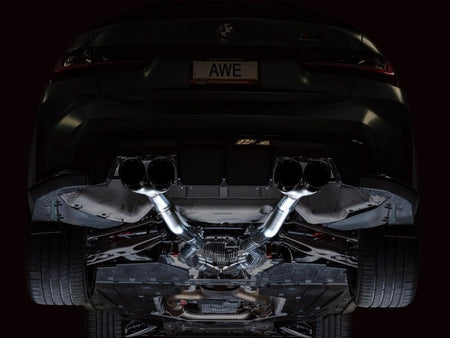 AWE Track Edition Catback Exhaust for BMW G8X M3/M4 - Diamond Black Tips - CPC Performance