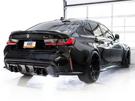 AWE Track Edition Catback Exhaust for BMW G8X M3/M4 - Diamond Black Tips - CPC Performance