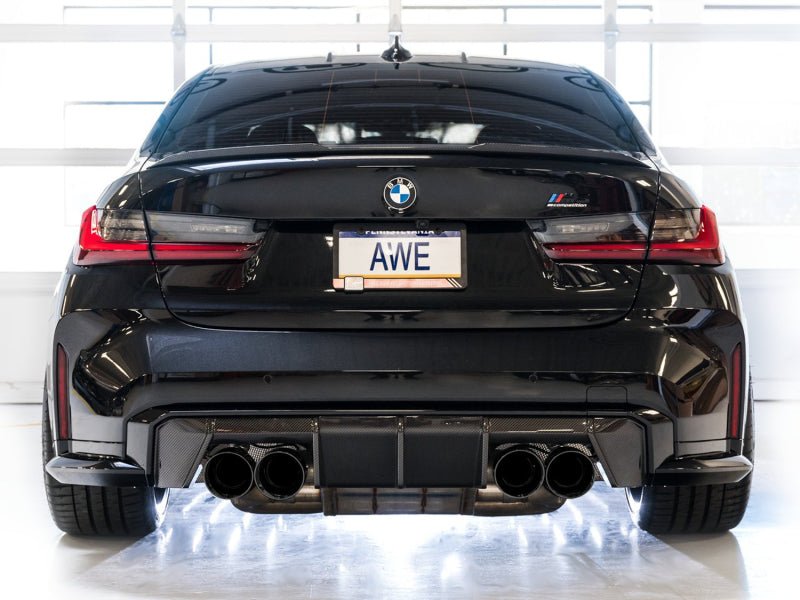 AWE Track Edition Catback Exhaust for BMW G8X M3/M4 - Diamond Black Tips - CPC Performance
